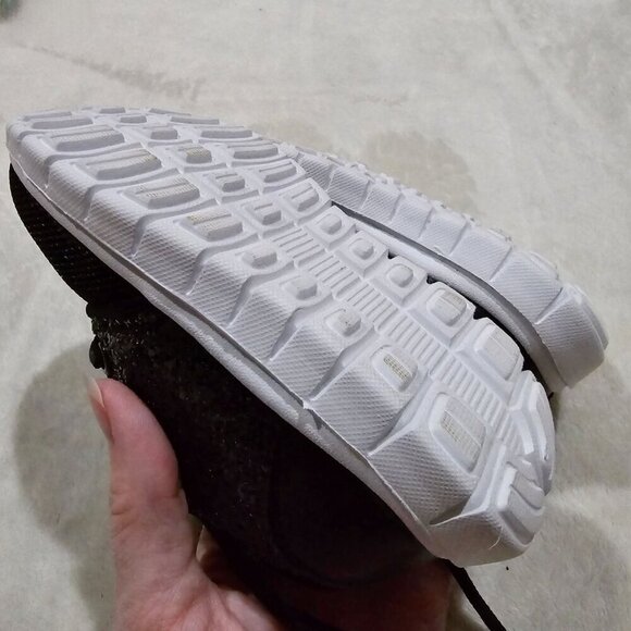 Bebe Girl Sparkly Side Sneakers | Black Glitter Lace-Up Toddler Sz 9 | EUC - Picture 12 of 15